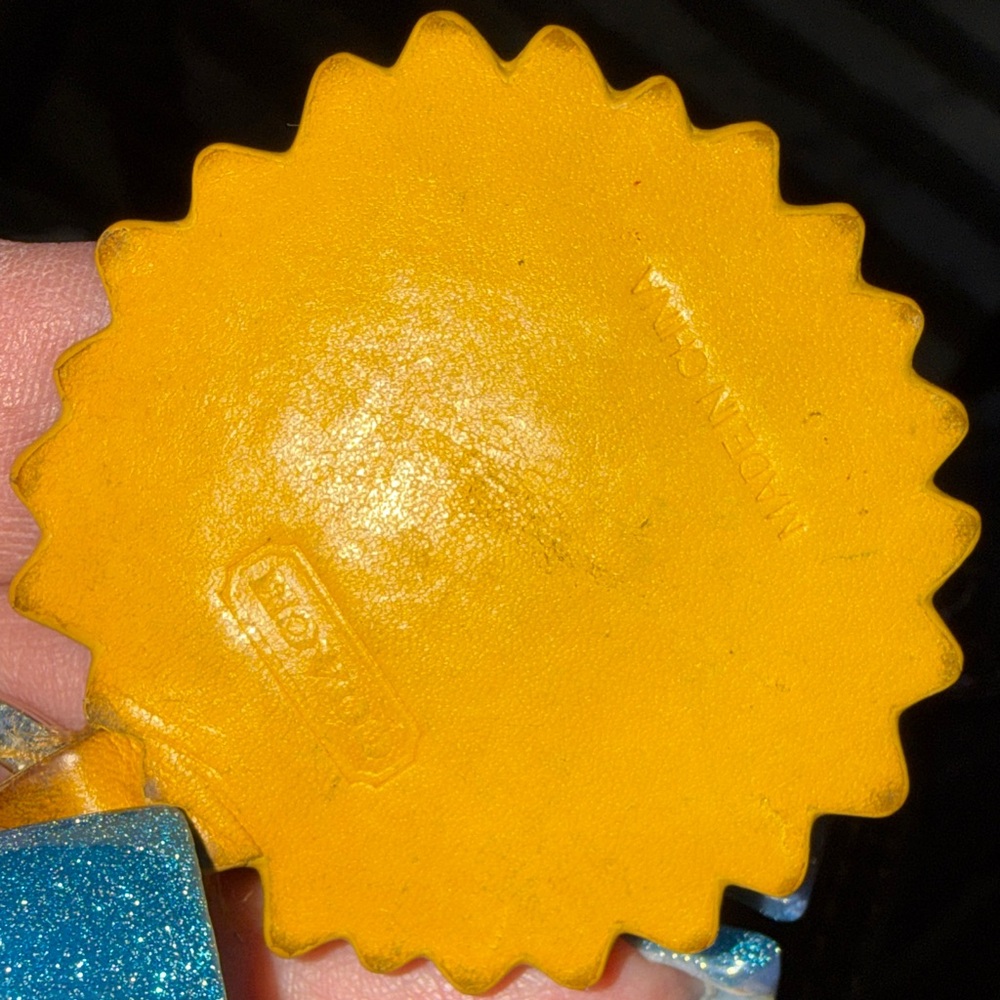 Coach Yellow Leather Keychain - Picture 5 of 6